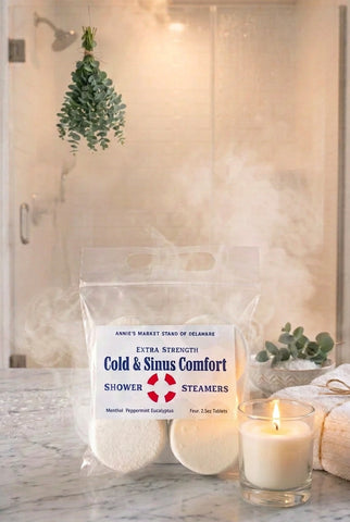 Cold & Sinus Menthol Shower Steamers - 4 pack